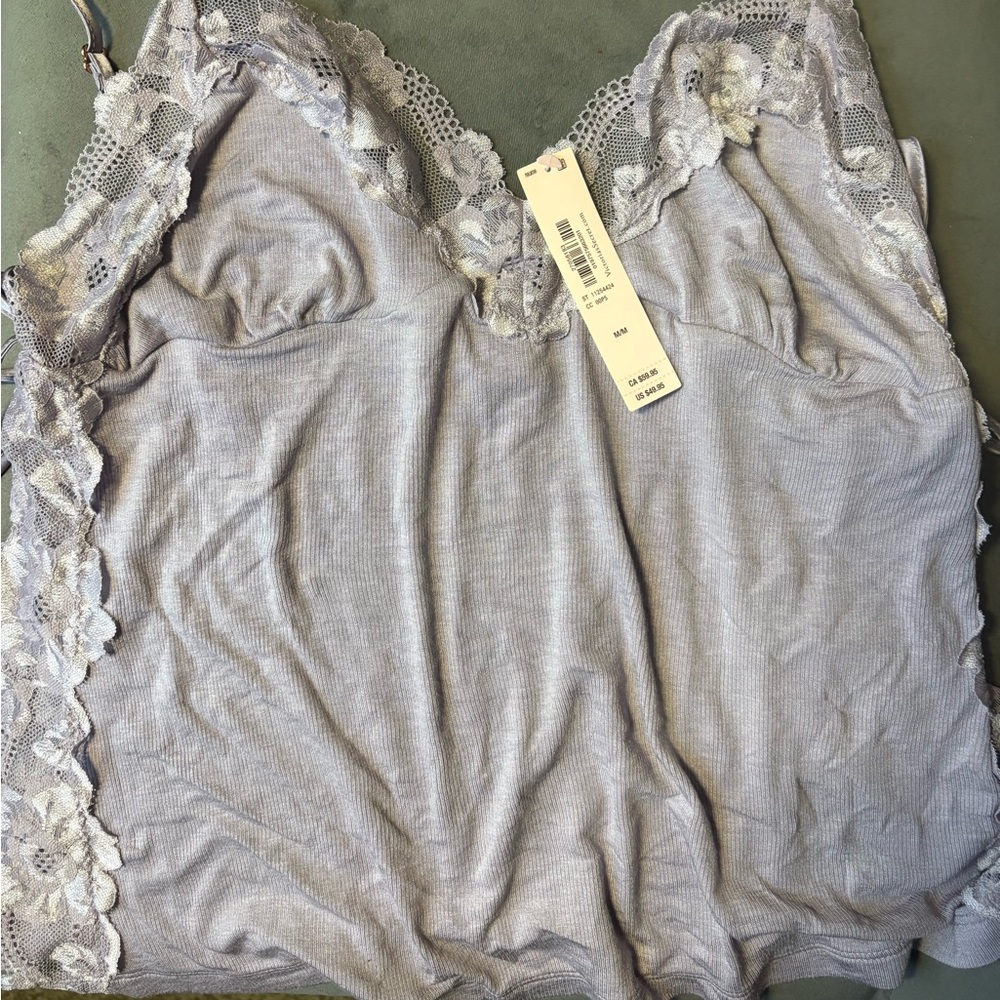 Victorias Lace Trim Camisole and short sleep set